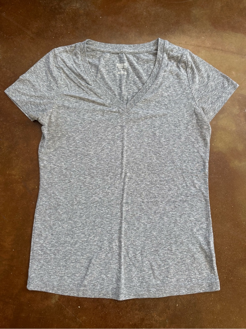Mossimo Supply Co. Heather Gray V-Neck Short Sleeve Tee Women’s Medium